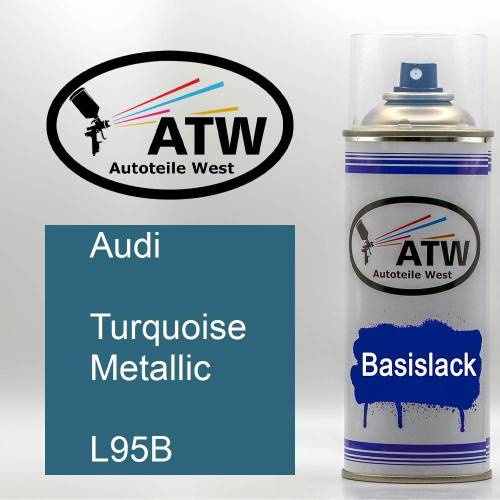 Audi, Turquoise Metallic, L95B: 400ml Sprühdose, von ATW Autoteile West.